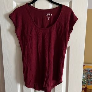 Burgundy Red super soft basic tshirt top blouse
